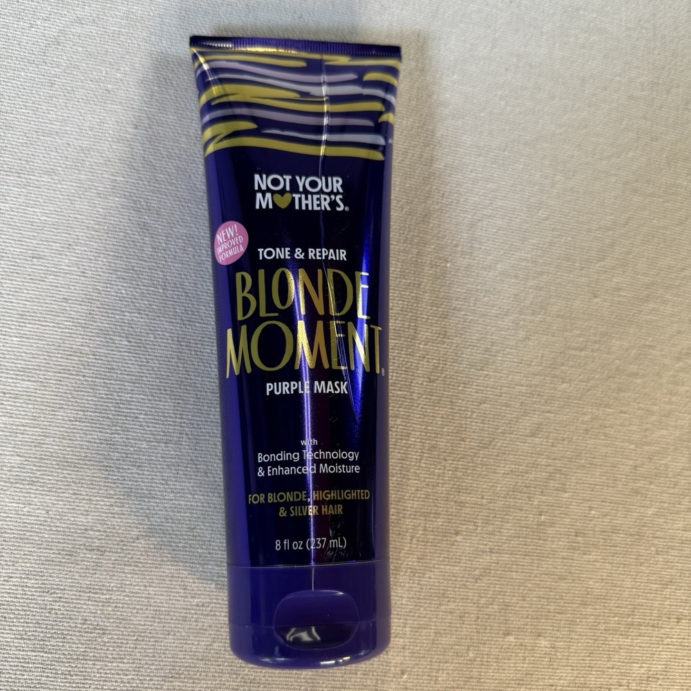 Blonde Moment Hair Treatment Tone & Repair Purple Mask, 8 fl oz (237 ml) Silver